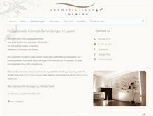 Tablet Screenshot of cosmetic-lounge.ch